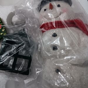 Hallmark Snowman with Red Accents and Black Lantern